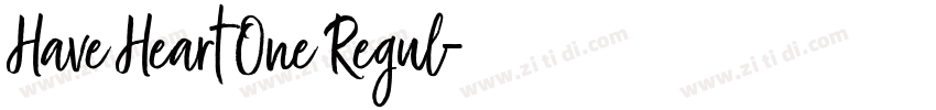 Have Heart One Regul字体转换 Have Heart One Regul字体转换